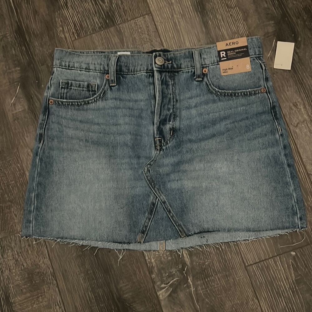 Denim mini skirt